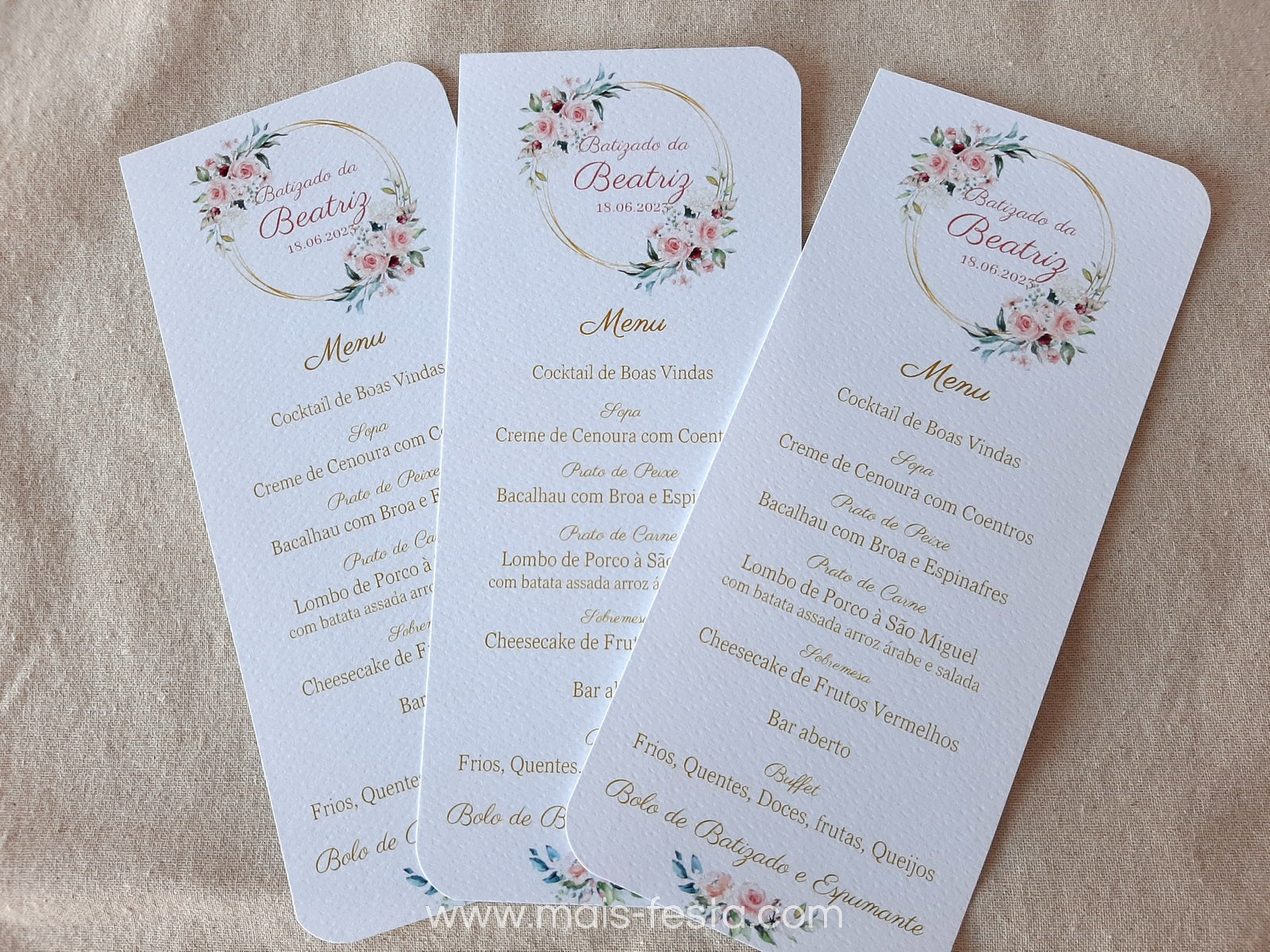 25 menus para batizado