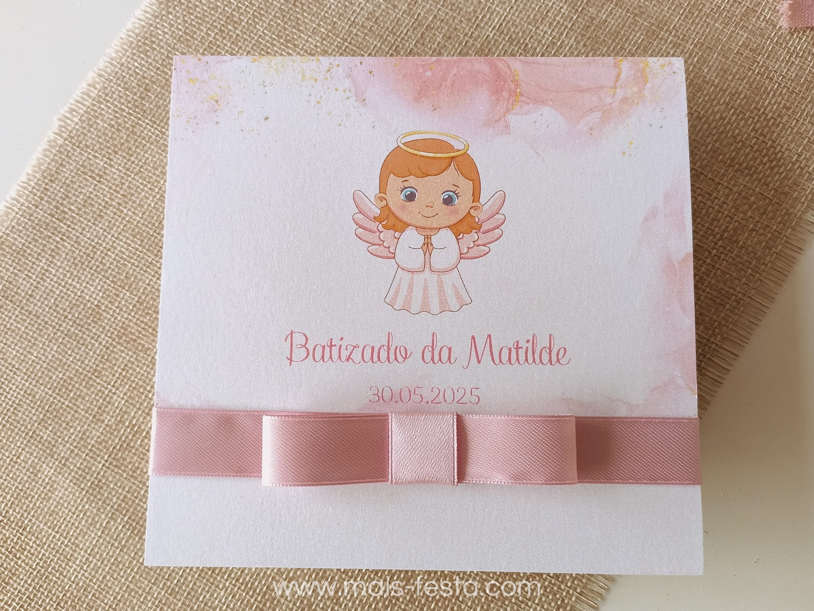Convite Batizado Anjinha