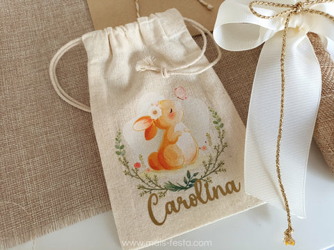 Saquinhos de pano personalizados para crianças