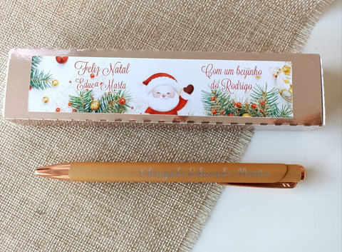 Caneta gravada com caixa