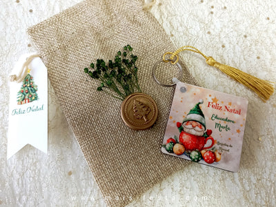Porta-chaves Mensagem de Natal