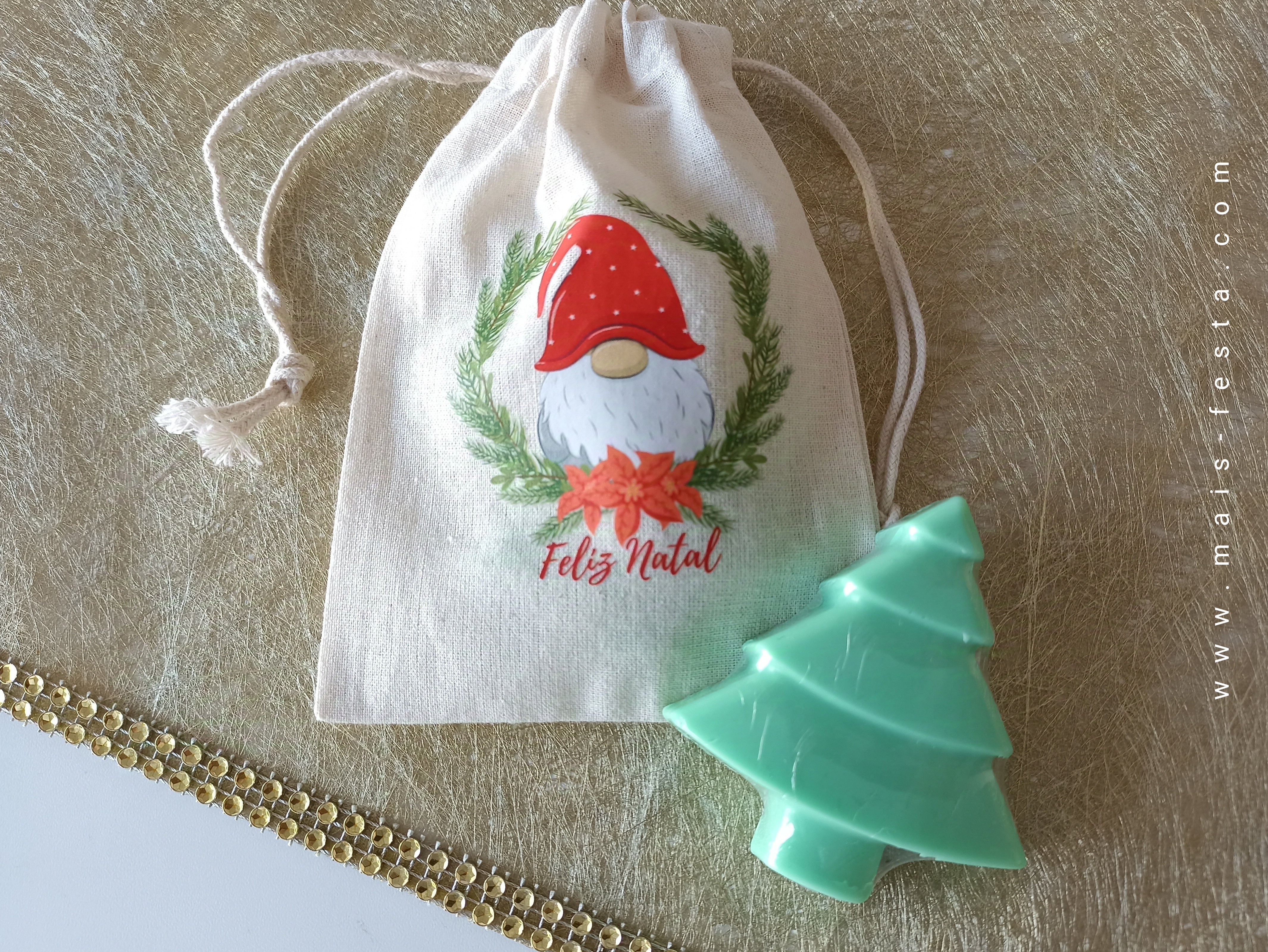 Bolsas Gnomos Natal e Sabonete