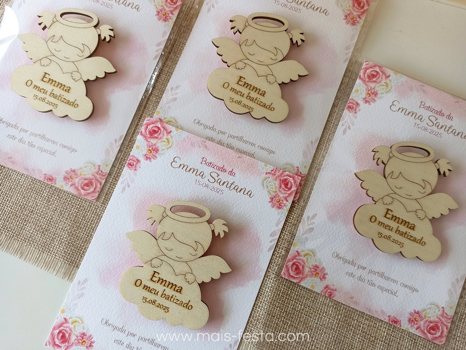 Íman Anjinho menina/o com nuvem personalizado