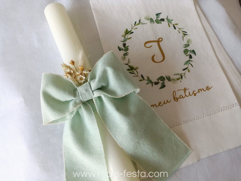 Conjunto Batizado Linho verde