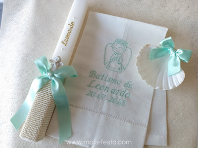 Conjunto Batizado Verde menta