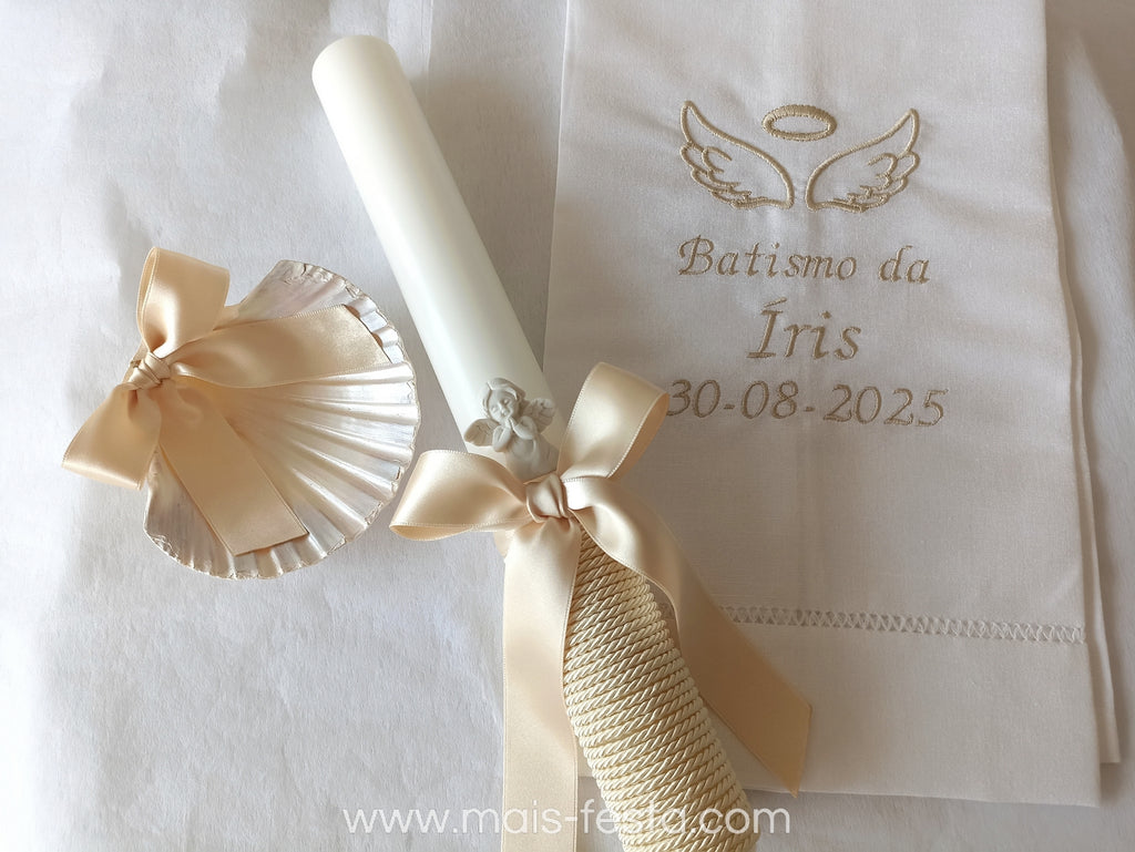 Conjunto Batizado Creme