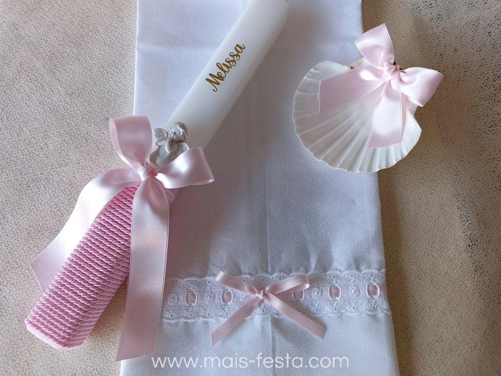 Conjunto Batizado Rosa