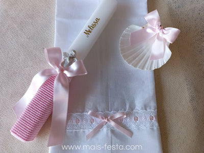 Conjunto Batizado Rosa