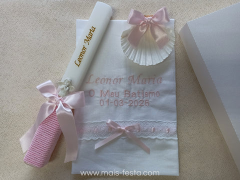 Conjunto Batizado Rosa