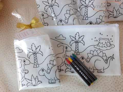 Bolsa para pintar dinossauros