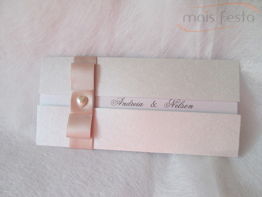 Convite casamento tons suaves