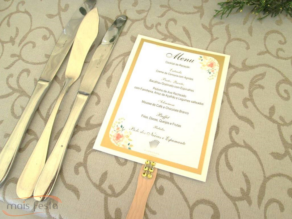 Menu tipo leque